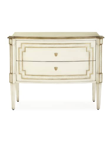 John-Richard Collection Corsini Nightstand with Push-Open Drawers