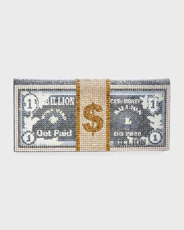 Judith Leiber Couture Billions Envelope Crystal Clutch Bag