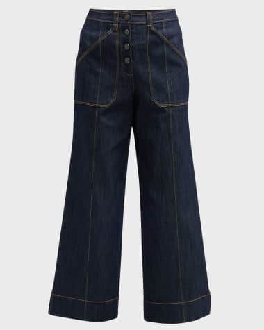 Cinq a Sept Benji Wide-Leg Denim Pants