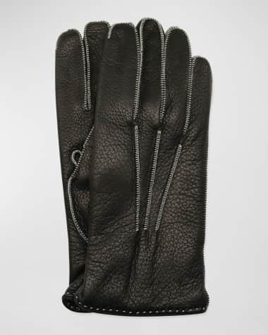 Portolano Men's Deerskin Gloves w/ Contrast Stitching