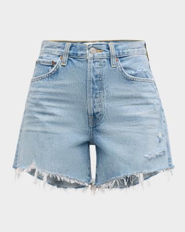AGOLDE Parker Long Frayed Shorts