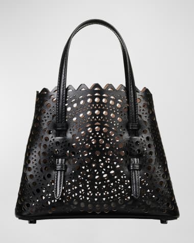 ALAIA Mina 20 Tote Bag in Vienne Perforated Leather