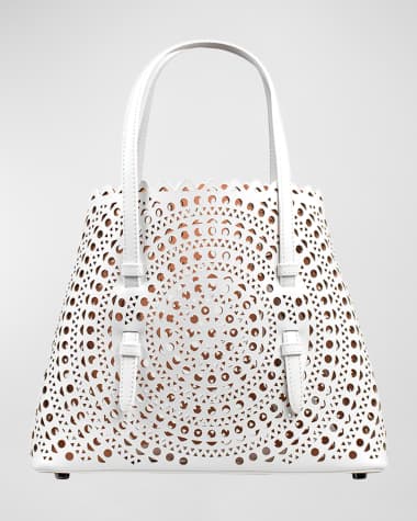 ALAIA Mina 20 Tote Bag in Vienne Perforated Leather