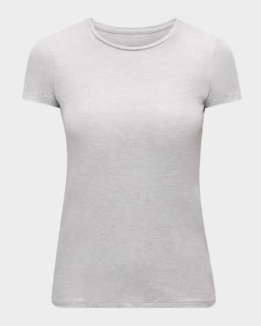 Majestic Filatures Soft Touch Metallic Crewneck Top