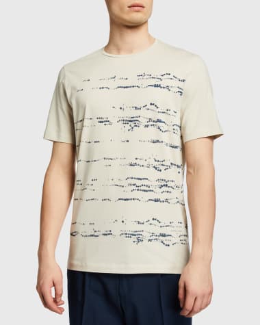 Corneliani Men's Painted Cotton T-Shirt