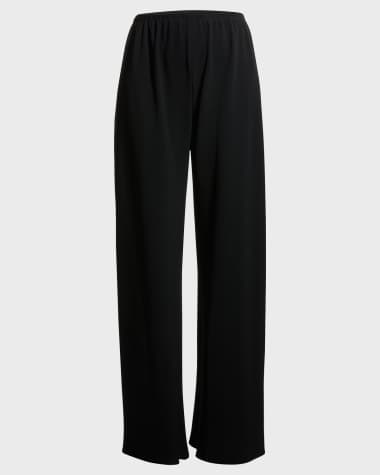 VALENTINO GARAVANI Topstitched ponte slim-leg pants