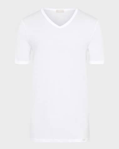 Hanro Men’s Ultralight Cotton V-Neck T-Shirt