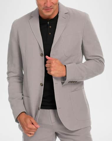 Fisher + Baker Men's Collins Cotton-Linen Sport Jacket