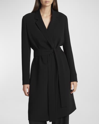 THE ROW Harri Belted Crepe Coat