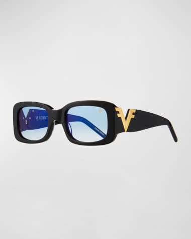 Vintage Frames Company Men's VF Godfather 24K Gold & Acetate Rectangle Sunglasses