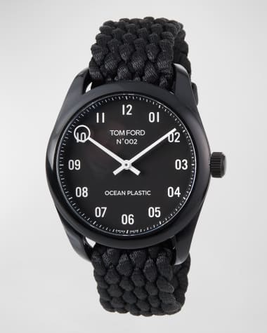 TOM FORD TIMEPIECES Men's TOM FORD N.002 Watch, Ocean Plastic with Ocean Plastic Braid Strap