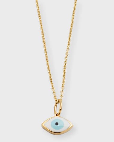 Sydney Evan Medium Enamel Evil Eye Necklace