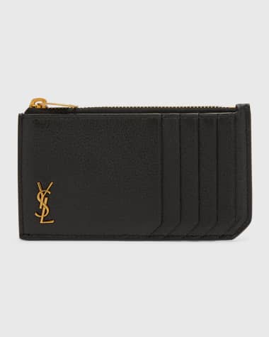 Monogrammed Card Holder Double Zip Wallet - New Arrivals - Onsale