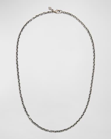 Armenta Men's Box Chain Necklace, 22"L