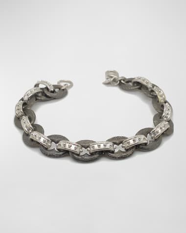 Armenta Men's Romero New World Textured Link Bracelet