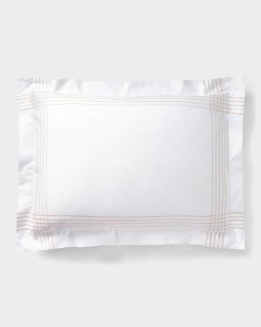 Ralph Lauren Home Organic Handkerchief Embroidery Standard Sham