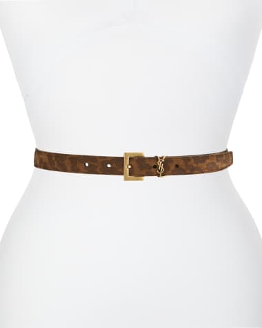 Saint Laurent - Nutmeg Leather YSL Belt