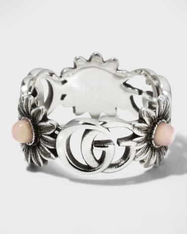 Gucci GG Marmont Sterling Silver Flower Ring