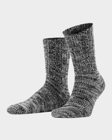Falke Men's Brooklyn Rib-Knit Cotton Socks