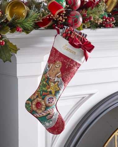 Sferra Personalized Retro Cookies Holiday Stocking