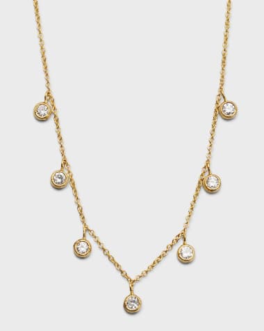 Jennifer Meyer Mini 7-Bezel Dangle Necklace