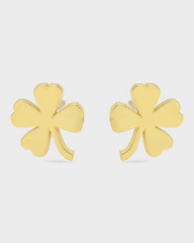 Jennifer Meyer 18k Mini Four-Leaf Clover Stud Earrings