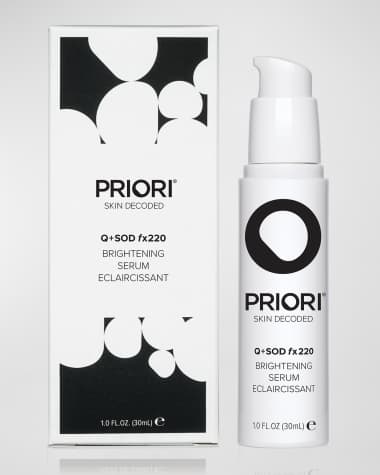 PRIORI Skincare Q and SOD fx220 Brightening Serum, 1 oz.