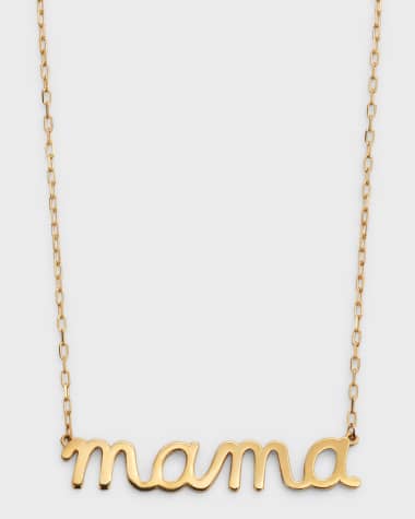 Sydney Evan 14k Gold Mama Script Necklace