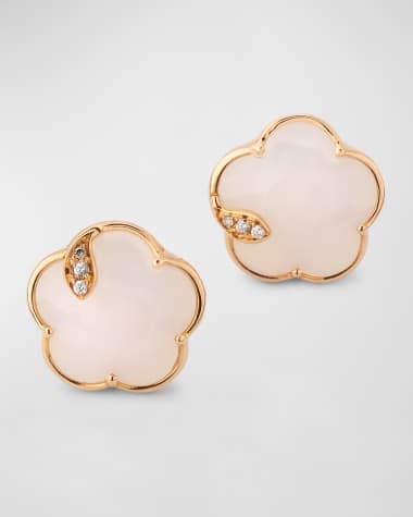 Pasquale Bruni 18k Rose Gold Joli Stud Earrings with Diamonds