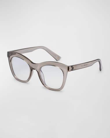 The Book Club Harlots Bed Clear Plastic Reading Cat-Eye Glasses