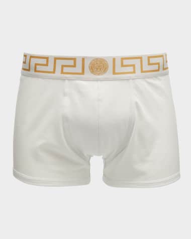 Versace Men's 3-Pack Low Rise Greca Trunk