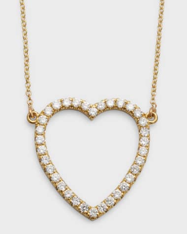 Jennifer Meyer Large Open Heart Necklace