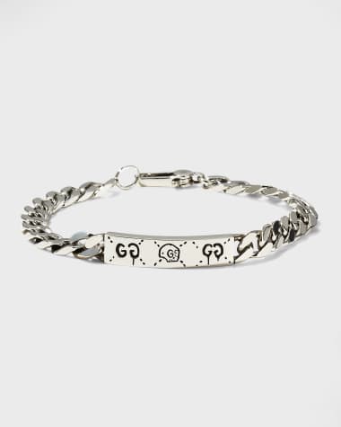 Gucci Men's Ghost Sterling Silver Bar Bracelet