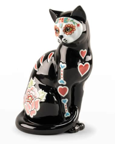 Lladro Catrina Cat Porcelain Figurine