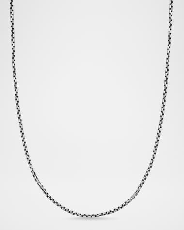 David Yurman 1.7mm Men's Box Chain Necklace in Silver