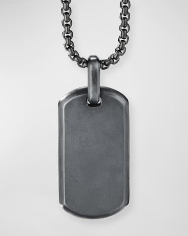 David Yurman Men's Streamline Tag Pendant in Titanium, 35mm