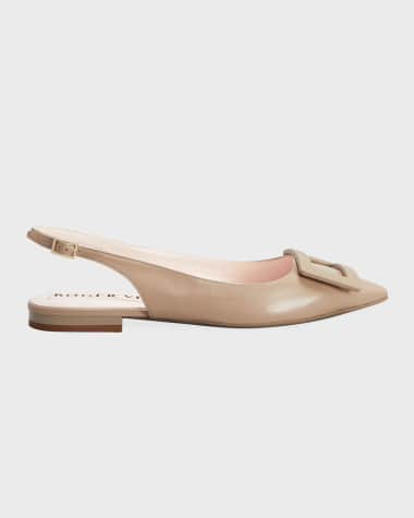 Roger Vivier Slingback Buckle Ballerina Flats