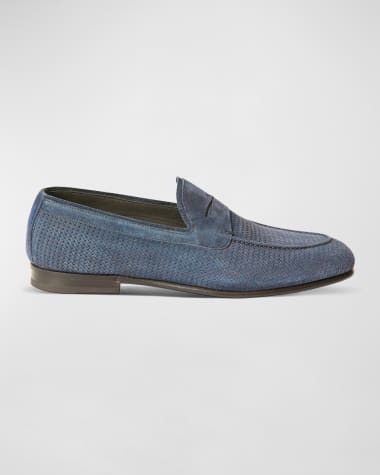 Jo Ghost Men's Suede Penny Loafers