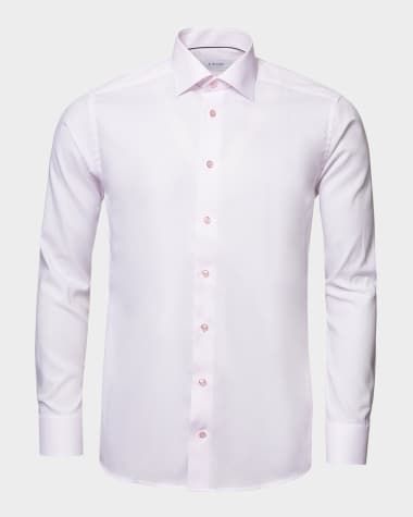 Eton Men's Textured Solid Slim-Fit Dress Shirt