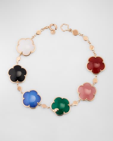 Pasquale Bruni Petit Joli 18K Gold Bouquet Bracelet with Colored Gems and Diamonds