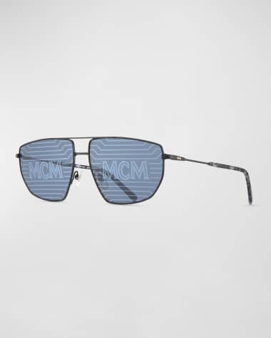 MCM Men's Holographic Metal Aviator Sunglasses