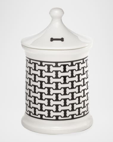 Halcyon Days Bone Trellis Small Treat Jar