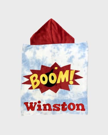Boogie Baby Kid's Boom Hooded Tie-Dye Towel, Personalized