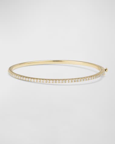 Sydney Evan 14K Yellow Gold Diamond Pave Bangle