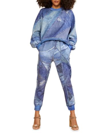 Cynthia Rowley Patchwork-Print Sweatshirt