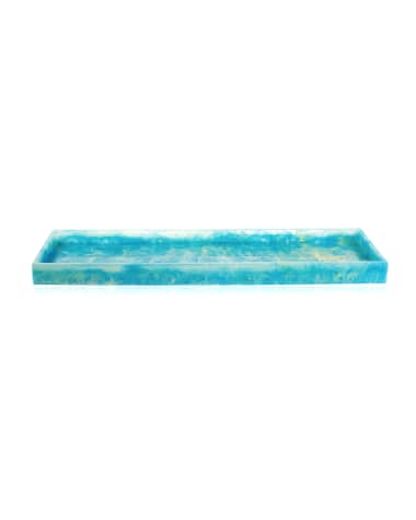 Lily Juliet Bahama Blue Long Bar Tray
