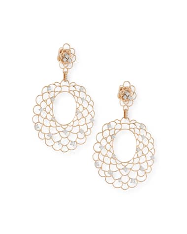 Staurino Moresca Chandelier Earrings with Diamonds in 18K Rose Gold