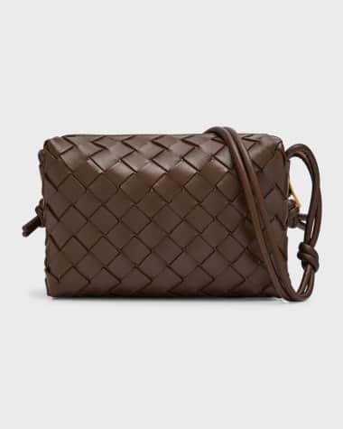 Bottega Veneta Brown Intrecciato Woven Nappa Leather Belted Tote Bag