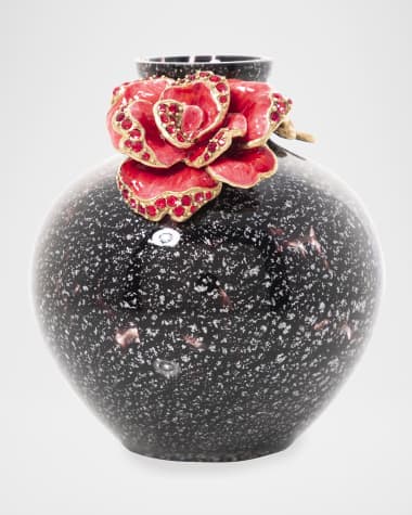 Jay Strongwater Small Night Bloom Rose Vase