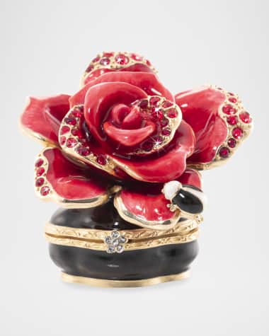 Jay Strongwater Night Bloom Rose Box